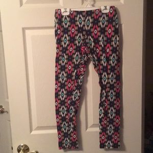 Navy patterned leggings